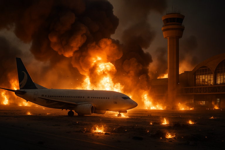 aeroportos arábia saudita voltam em capa horizontal 16:9, sem textos, representando ataques aéreos durante a nova escalada militar no Oriente Médio