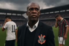 Capa horizontal 16:9 com Clarence Seedorf como novo técnico corinthians clarence, sem textos na imagem