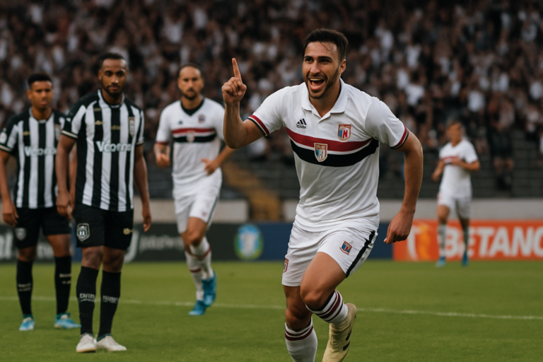 Imagem de capa horizontal 16:9 mostrando botafogo sp vence ceará com gol de Hygor, rumo à permanência na Série B 2027