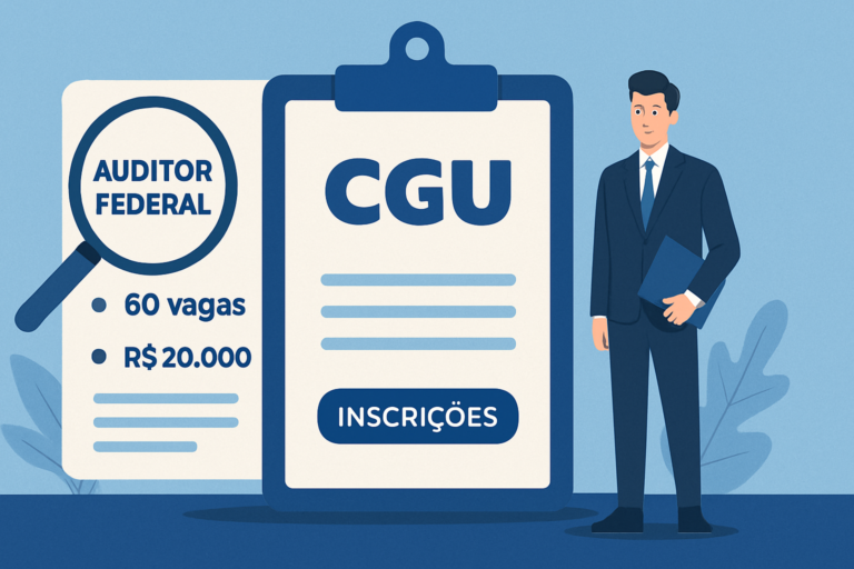 concurso cgu publica edital: capa ilustrativa sem textos, com referência a 60 vagas para Auditor Federal