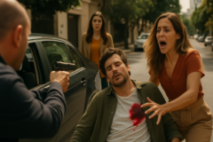 Capa horizontal 16:9 sem textos escritos, quem ama cuida traz, retratando atentado a Pedro e Pilar fora de controle
