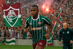 Capa horizontal com ex jogador fluminense palmeiras discutindo a recepção da torcida tricolor para Jhon Arias na semifinal.
