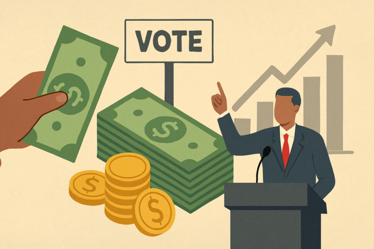 Capa horizontal 16:9 ilustrando salário mínimo propostas eleitorais, com foco nos debates sobre reajuste e economia.