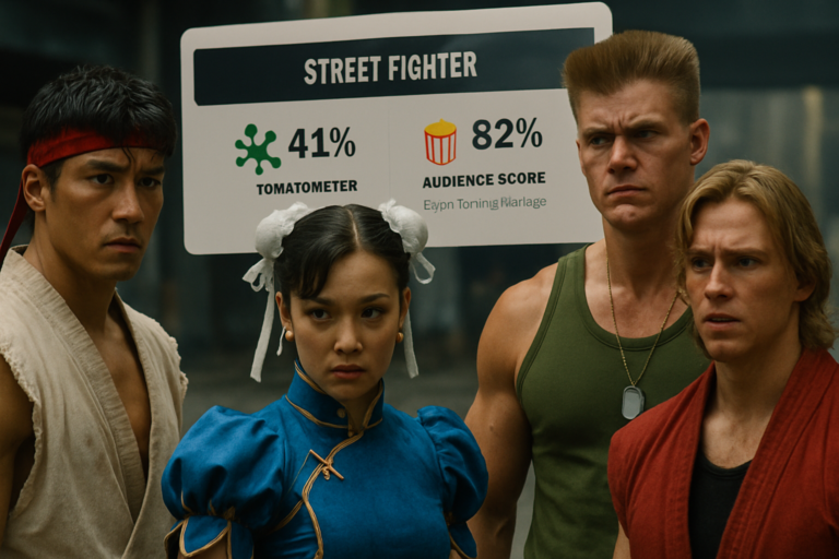 Capa horizontal sem textos, com elementos da franquia, destacando o novo filme street fighter
