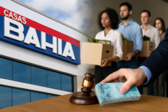casas bahia fecha acordo: capa retrata indenizações e direitos de trabalhadores demitidos