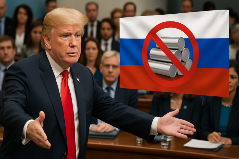 Capa com imagem de Trump destacando donald trump suspende tarifas e debates globais