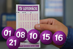 Capa para lotofácil hoje concurso 3806 com design 16:9, sem textos, representando números sorteados e apostas premiadas.