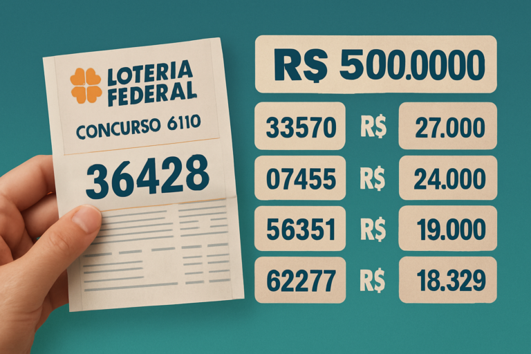 Capa horizontal 16:9 sem textos; imagem sugere confira resultado loteria federal com bilhetes premiados e valores