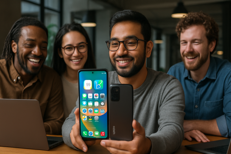 Capa horizontal 16:9 sem textos, grupo desenvolvedores consegue rodar iOS 16 em Redmi Note 12 da Xiaomi.