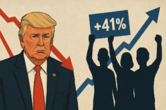 aprovação donald trump despenca: queda histórica de apoio nos EUA