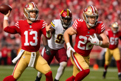 san francisco 49ers dominam o Commanders no 1º quarto, Purdy e McCaffrey em evidência