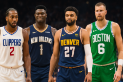 Imagem de capa com curados astros nba que retornam às quadras após lesões graves