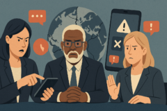conselho meta aponta falhas na moderação de conteúdo eleitoral; capa 16:9, sem textos, alerta riscos à democracia global
